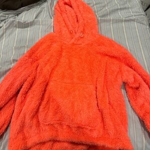 Orange fuzzy sweater